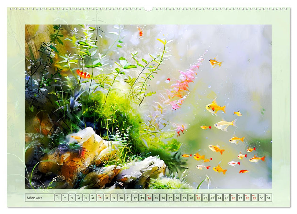 Aquascaping. Malerische Aquariumlandschaften (CALVENDO Premium Wandkalender 2027)