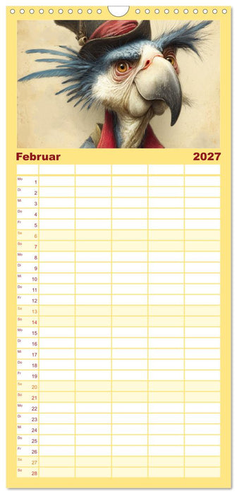 Schräge Vögel. Skurrile Portraits mit Charakter und Charme (CALVENDO Familienplaner 2027)