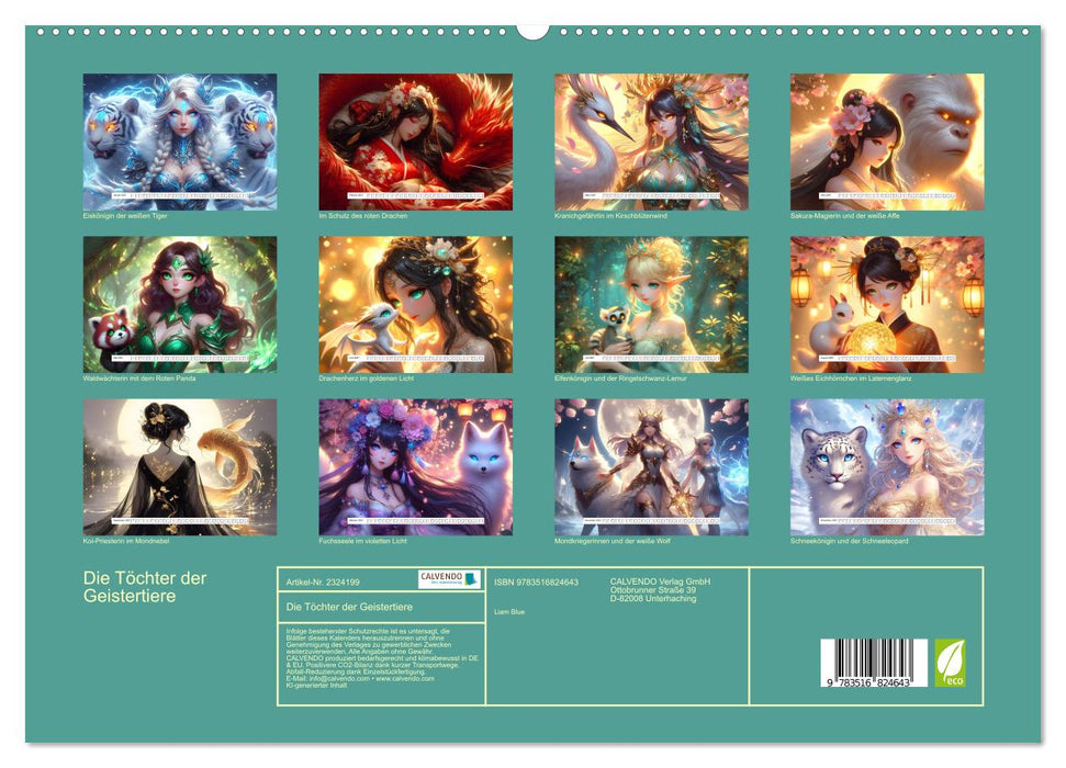 Die Töchter der Geistertiere (CALVENDO Premium Wandkalender 2027)