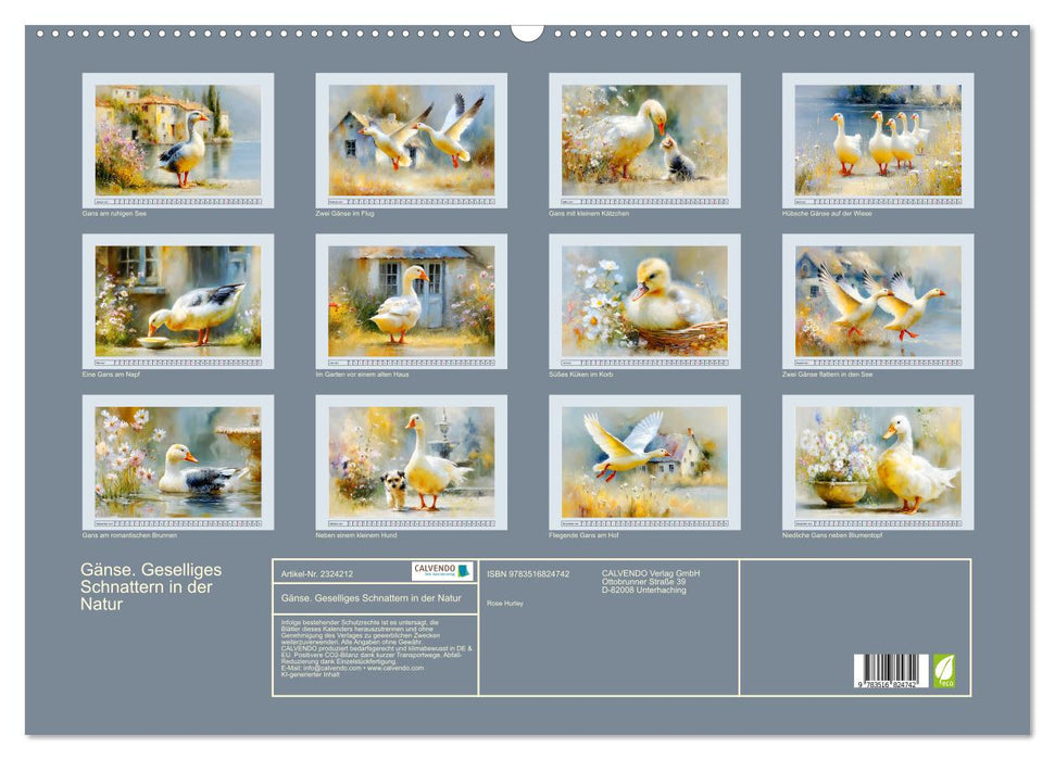 Gänse. Geselliges Schnattern in der Natur (CALVENDO Wandkalender 2027)