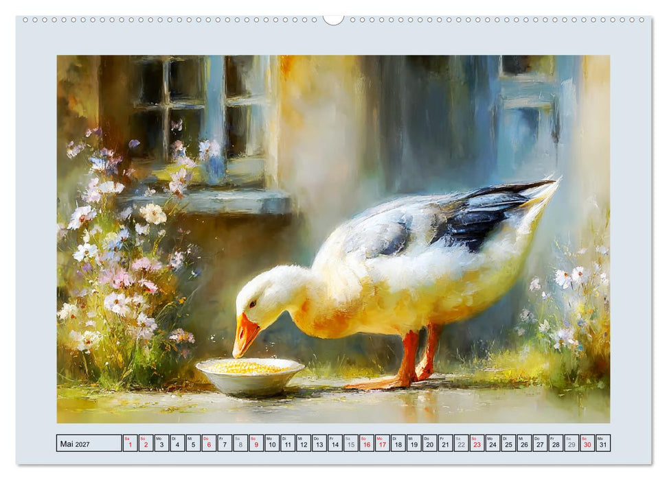 Gänse. Geselliges Schnattern in der Natur (CALVENDO Wandkalender 2027)