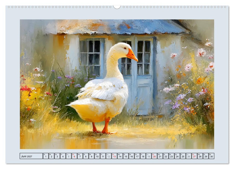 Gänse. Geselliges Schnattern in der Natur (CALVENDO Wandkalender 2027)