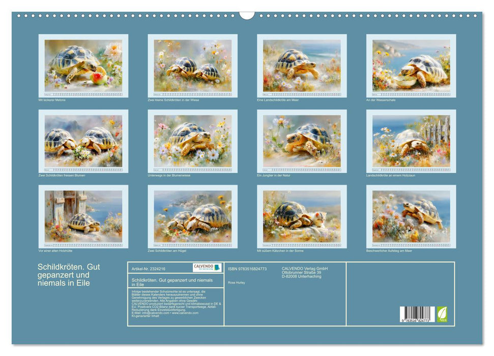 Schildkröten. Gut gepanzert und niemals in Eile (CALVENDO Wandkalender 2027)