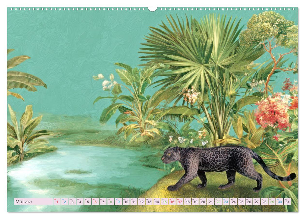 Exotische Pflanzenwelt - Illustrationen (CALVENDO Wandkalender 2027)