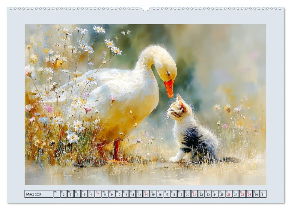 Gänse. Geselliges Schnattern in der Natur (CALVENDO Premium Wandkalender 2027)