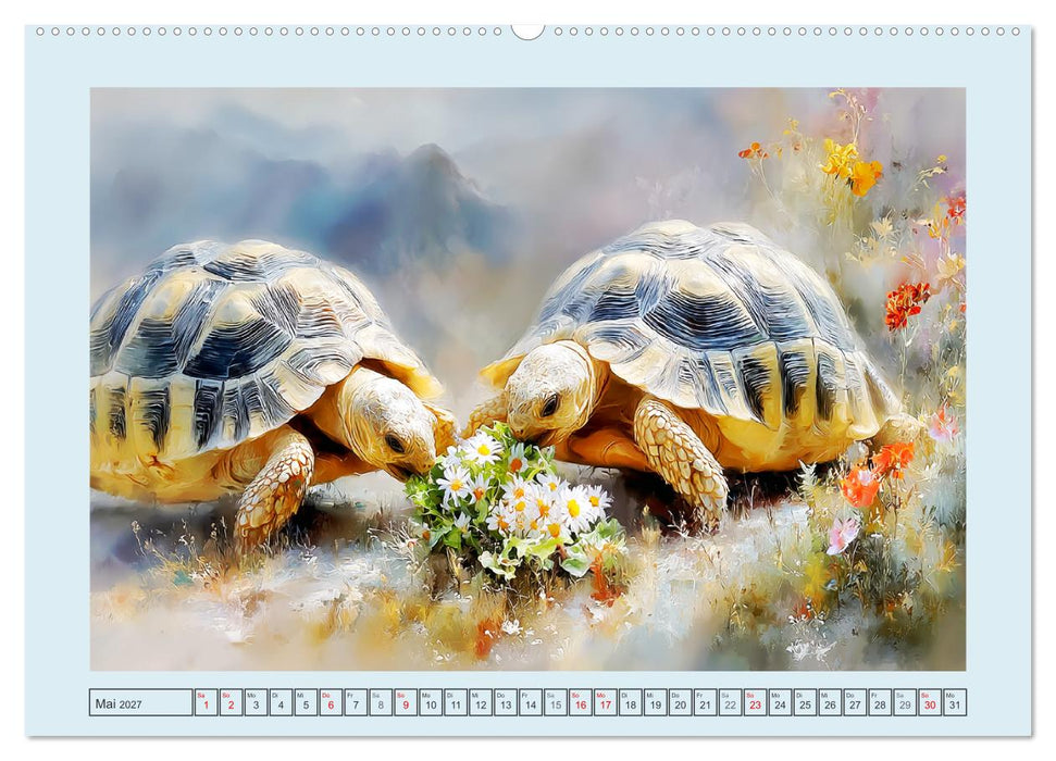Schildkröten. Gut gepanzert und niemals in Eile (CALVENDO Premium Wandkalender 2027)