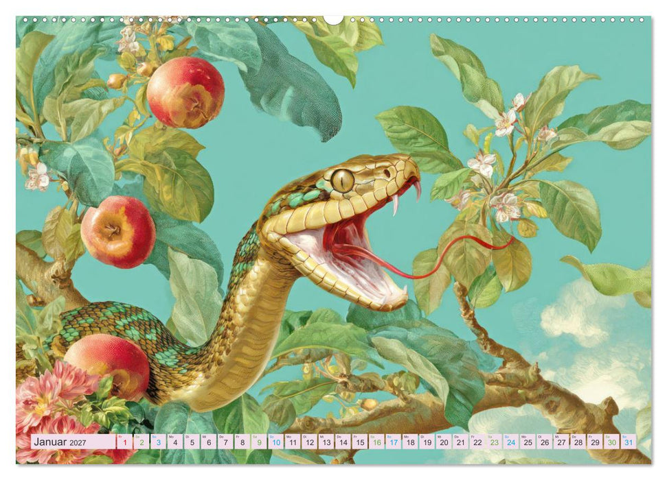 Exotische Pflanzenwelt - Illustrationen (CALVENDO Premium Wandkalender 2027)