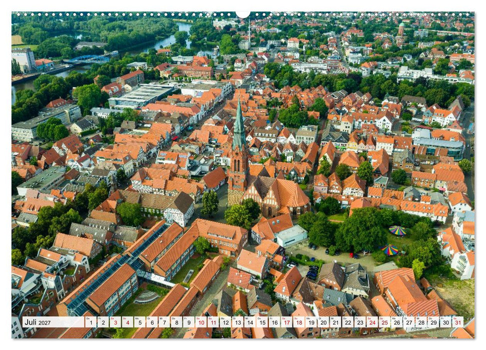 Ein Blick auf Nienburg an der Weser in Farbe (CALVENDO Premium Wandkalender 2027)