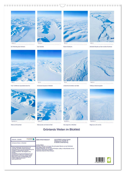 Grönlands Weiten im Blickfeld (CALVENDO Wandkalender 2027)