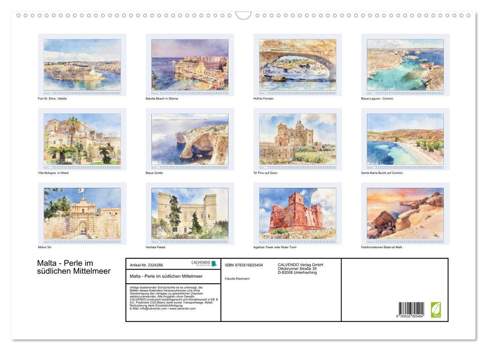 Malta - Perle im südlichen Mittelmeer (CALVENDO Wandkalender 2027)