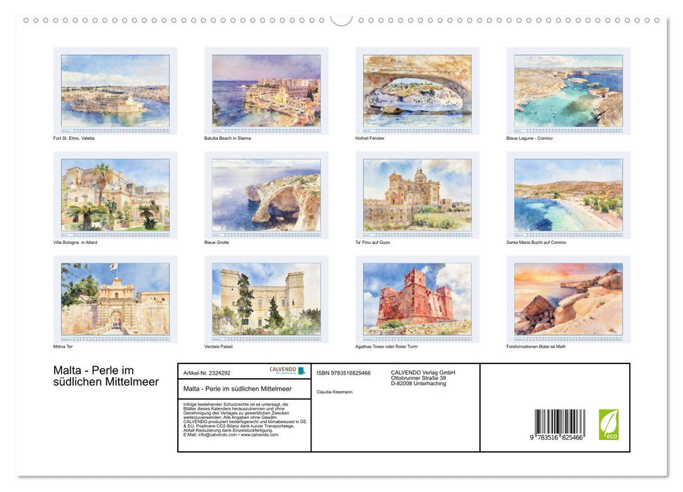 Malta - Perle im südlichen Mittelmeer (CALVENDO Premium Wandkalender 2027)