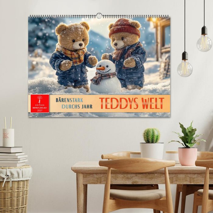 Teddys Welt - Bärenstark durchs Jahr (CALVENDO Wandkalender 2027)