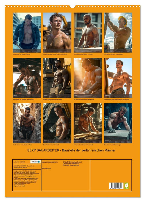 SEXY BAUARBEITER - Baustelle der verführerischen Männer (CALVENDO Wandkalender 2027)