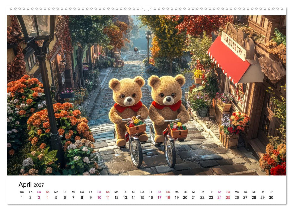Teddys Welt - Bärenstark durchs Jahr (CALVENDO Premium Wandkalender 2027)