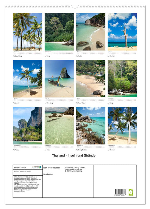 Thailand - Inseln und Strände (CALVENDO Wandkalender 2027)