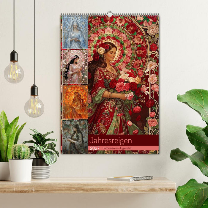 Jahresreigen - Göttinnen im Jugendstil (CALVENDO Wandkalender 2027)