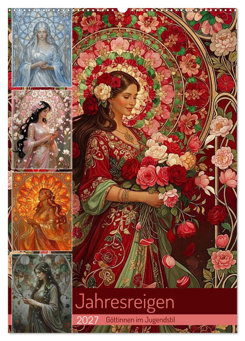 Jahresreigen - Göttinnen im Jugendstil (CALVENDO Wandkalender 2027)