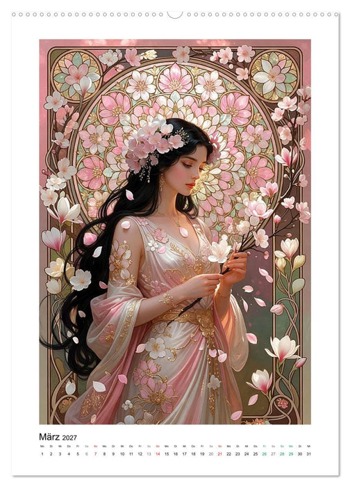 Jahresreigen - Göttinnen im Jugendstil (CALVENDO Wandkalender 2027)
