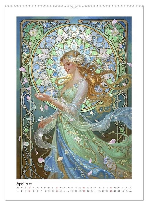 Jahresreigen - Göttinnen im Jugendstil (CALVENDO Wandkalender 2027)