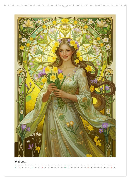 Jahresreigen - Göttinnen im Jugendstil (CALVENDO Wandkalender 2027)