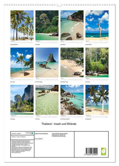 Thailand - Inseln und Strände (CALVENDO Premium Wandkalender 2027)