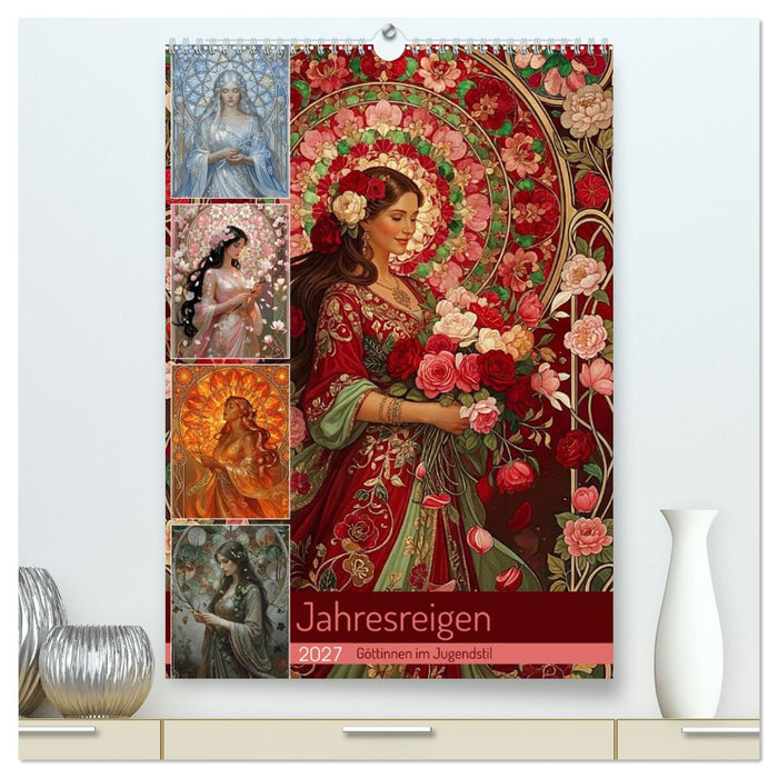 Jahresreigen - Göttinnen im Jugendstil (CALVENDO Premium Wandkalender 2027)