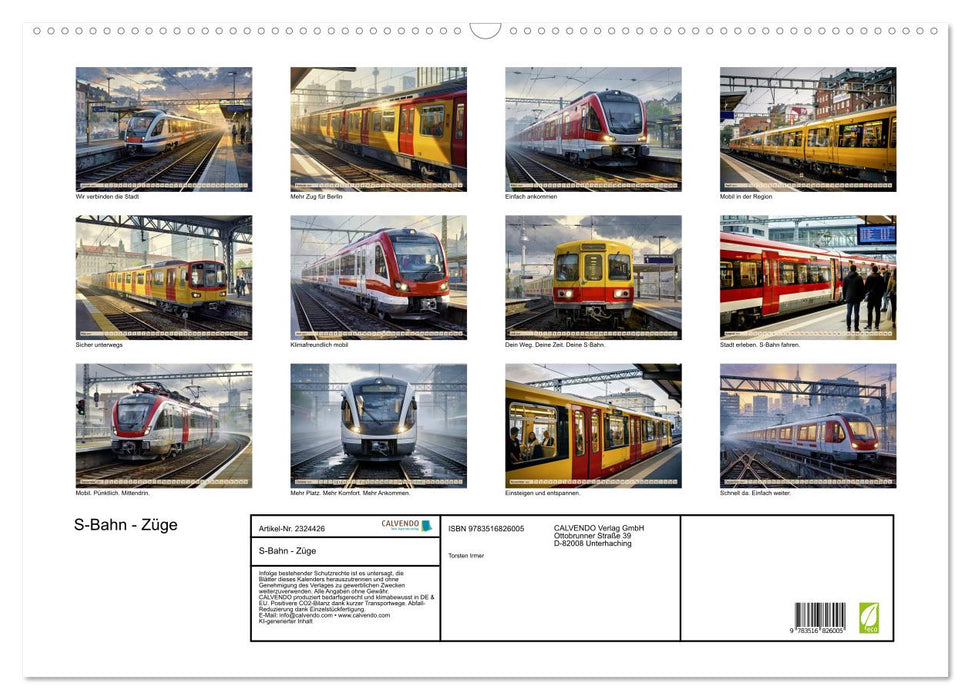 S-Bahn - Züge (CALVENDO Wandkalender 2027)
