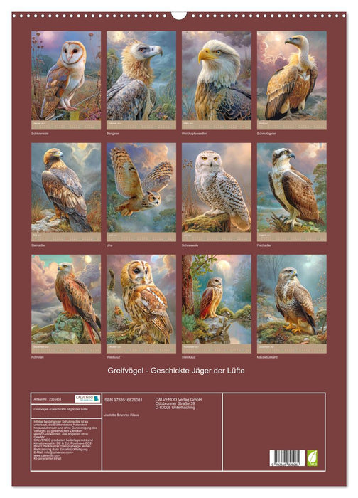 Greifvögel - Geschickte Jäger der Lüfte (CALVENDO Wandkalender 2027)