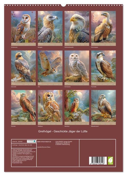 Greifvögel - Geschickte Jäger der Lüfte (CALVENDO Premium Wandkalender 2027)