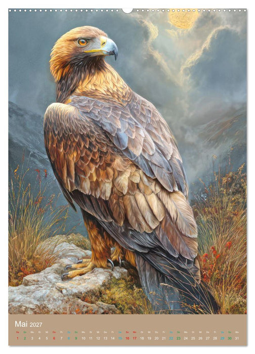 Greifvögel - Geschickte Jäger der Lüfte (CALVENDO Premium Wandkalender 2027)