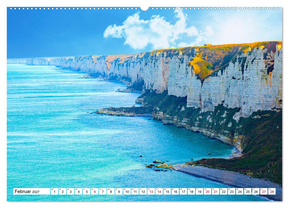 Steile Küstenfelsen, Normandie und Bretagne (CALVENDO Wandkalender 2027)