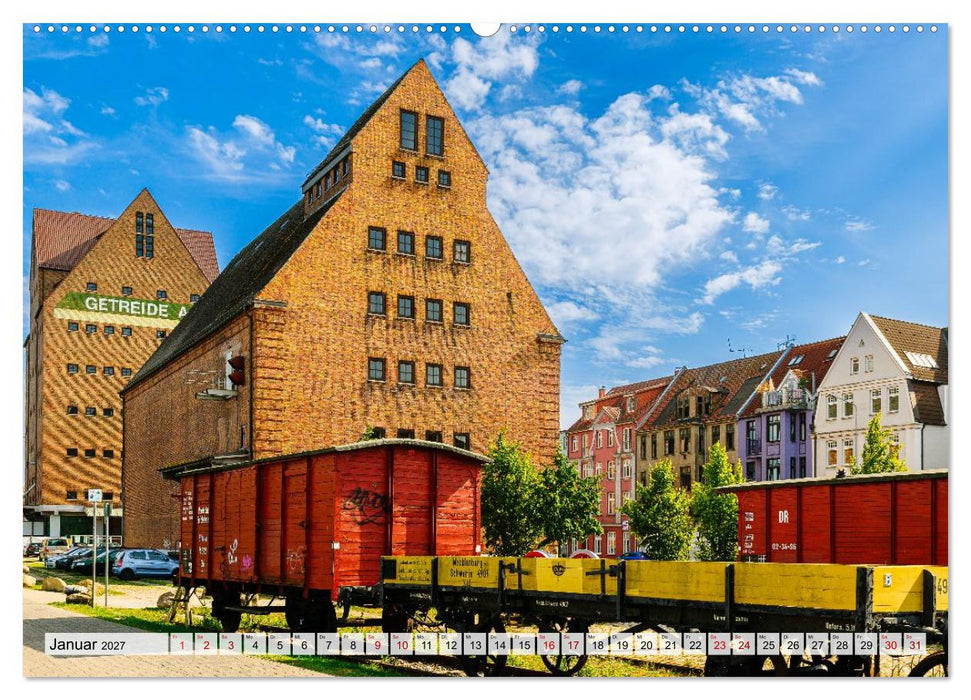 Ein Blick auf die Hansestadt Rostock in Farbe (CALVENDO Wandkalender 2027)