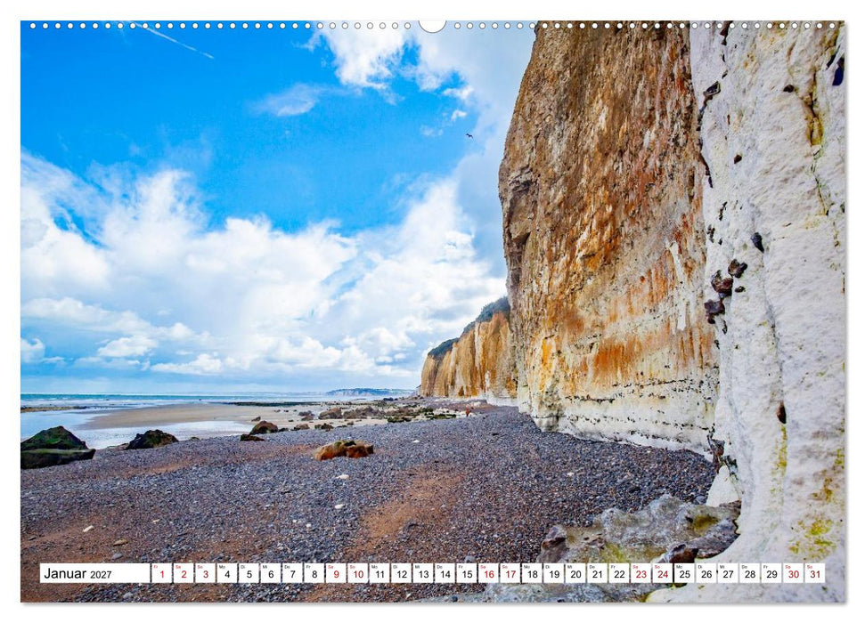 Steile Küstenfelsen, Normandie und Bretagne (CALVENDO Premium Wandkalender 2027)
