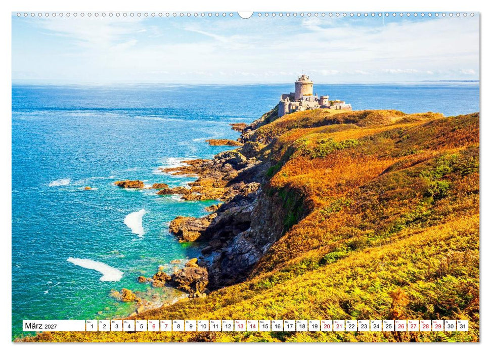 Steile Küstenfelsen, Normandie und Bretagne (CALVENDO Premium Wandkalender 2027)