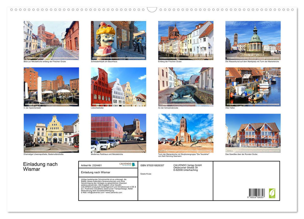 Einladung nach Wismar (CALVENDO Wandkalender 2027)