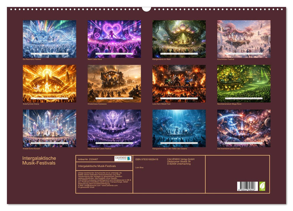 Intergalaktische Musik-Festivals (CALVENDO Wandkalender 2027)