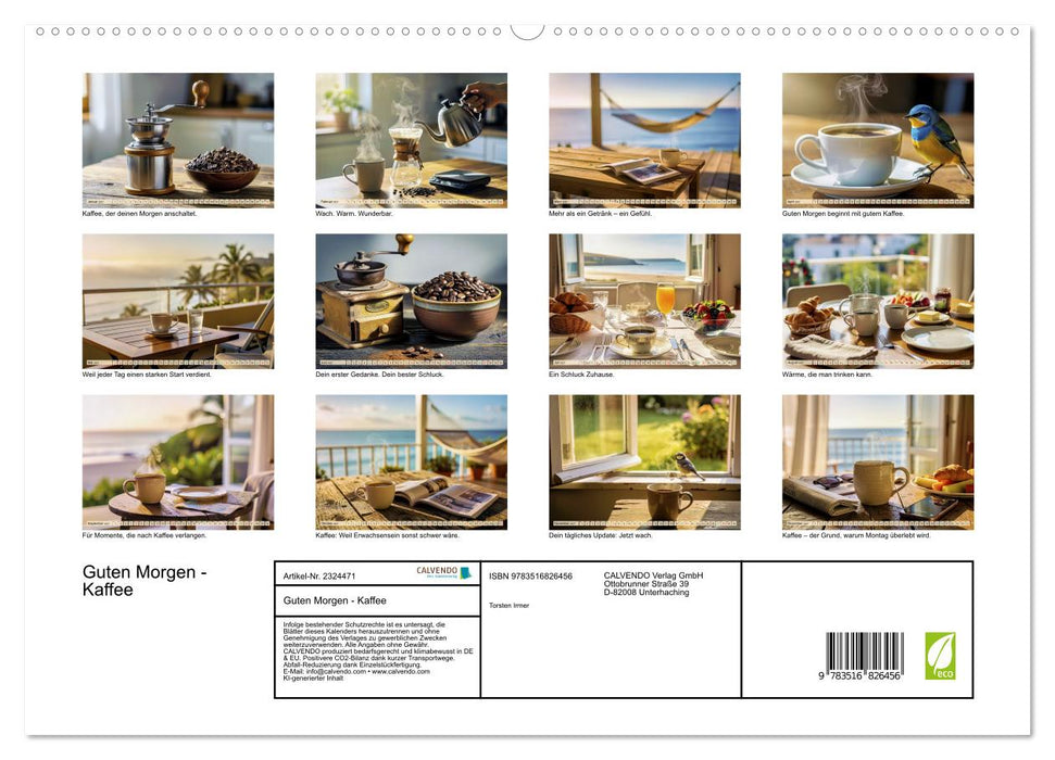 Guten Morgen - Kaffee (CALVENDO Premium Wandkalender 2027)