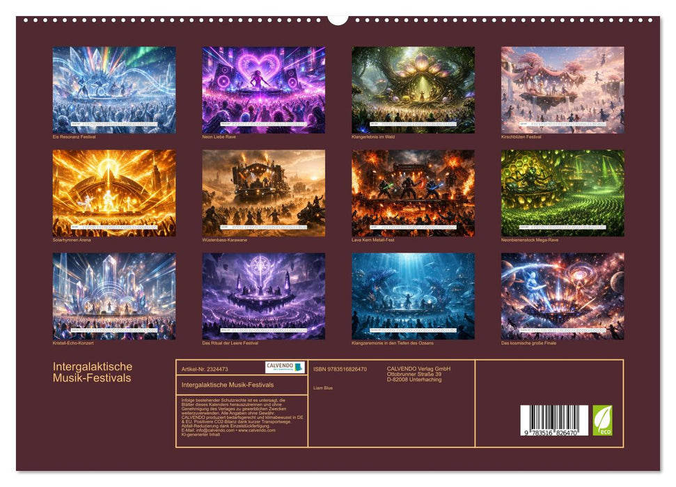 Intergalaktische Musik-Festivals (CALVENDO Premium Wandkalender 2027)