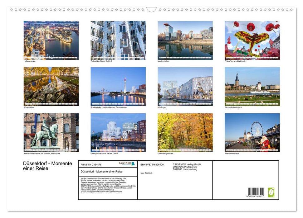 Düsseldorf - Momente einer Reise (CALVENDO Wandkalender 2027)