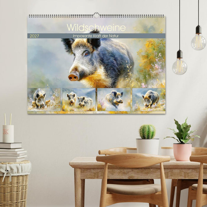 Wildschweine. Imposante Kraft der Natur (CALVENDO Wandkalender 2027)