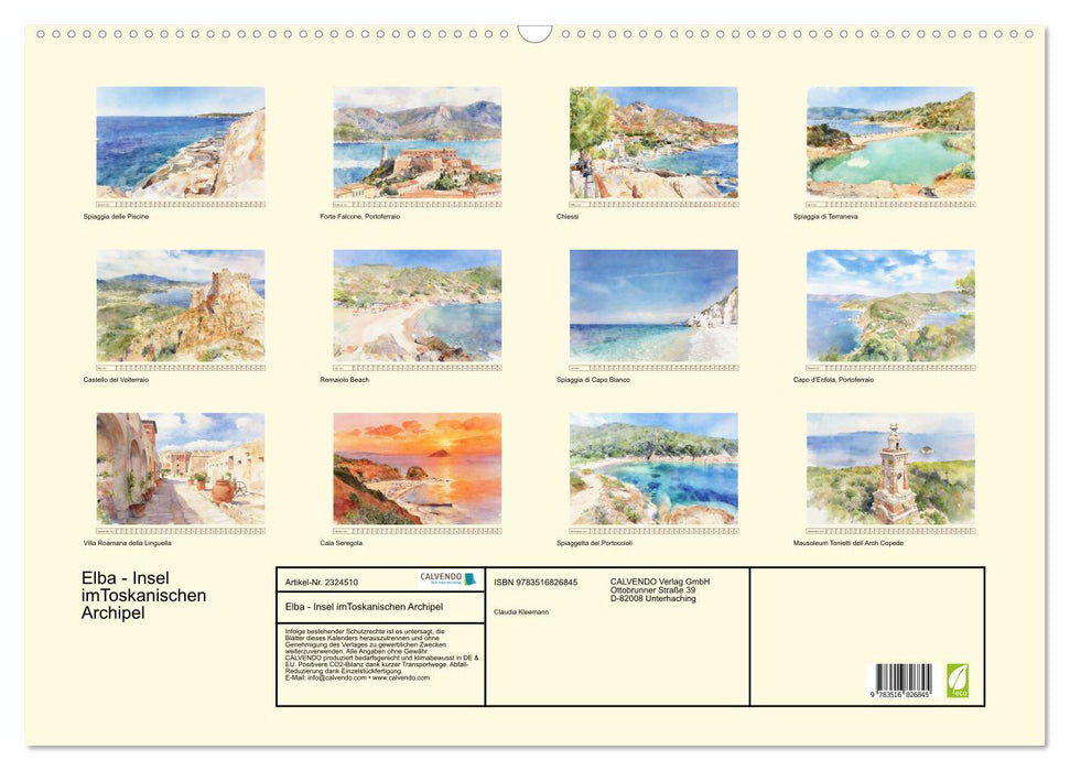 Elba - Insel imToskanischen Archipel (CALVENDO Wandkalender 2027)