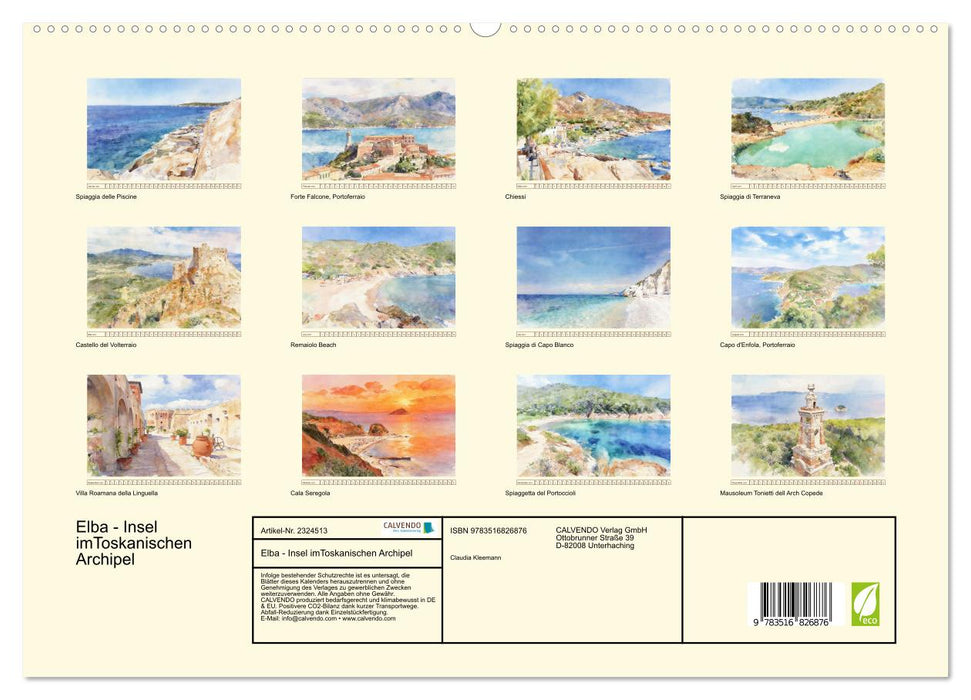 Elba - Insel imToskanischen Archipel (CALVENDO Premium Wandkalender 2027)
