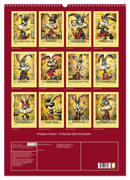 Kneipen-Hasen. Trinkende Sprücheklopfer (CALVENDO Wandkalender 2027)
