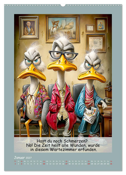 Echte Fieslinge. Gefiederklan im Überlebensmodus (CALVENDO Wandkalender 2027)