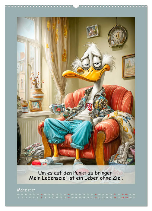 Echte Fieslinge. Gefiederklan im Überlebensmodus (CALVENDO Wandkalender 2027)