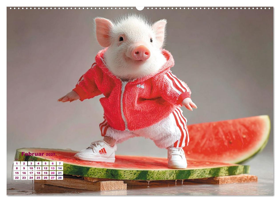 Vom Glück, ein Schweinchen zu sein (CALVENDO Wandkalender 2027)
