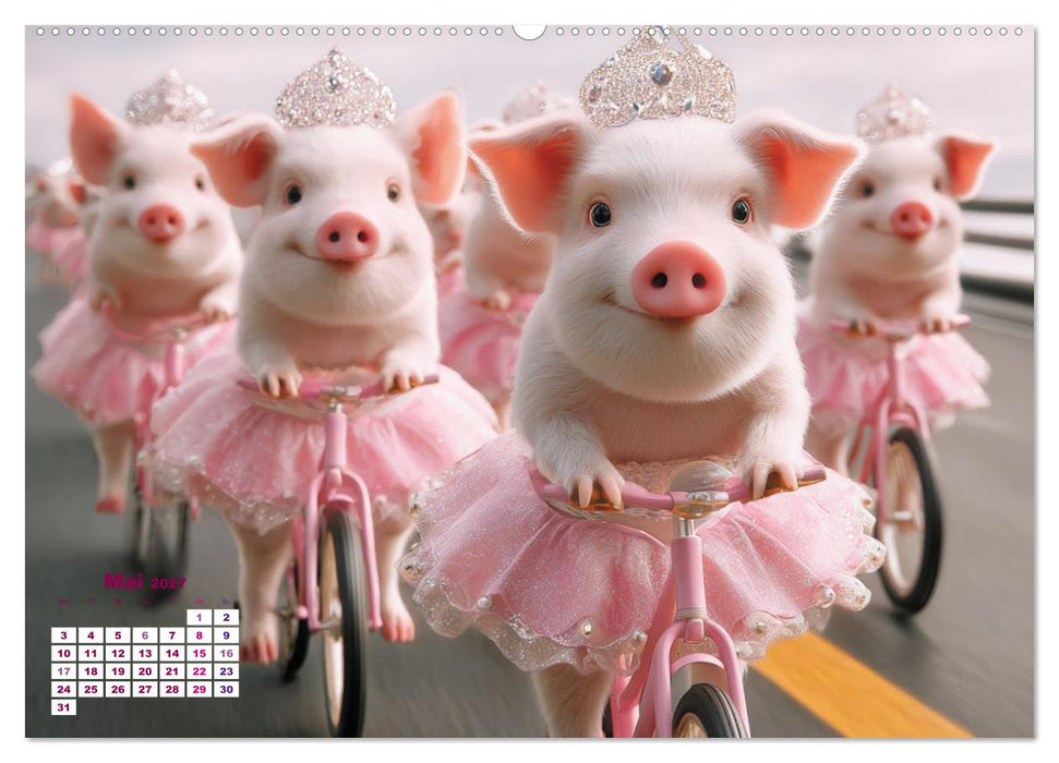 Vom Glück, ein Schweinchen zu sein (CALVENDO Wandkalender 2027)