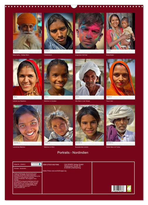 Portraits - Nordindien (CALVENDO Wandkalender 2027)
