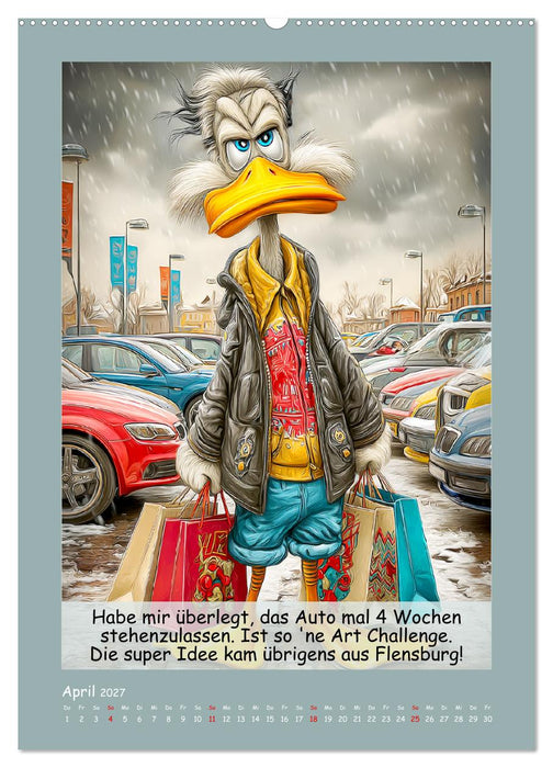 Echte Fieslinge. Gefiederklan im Überlebensmodus (CALVENDO Premium Wandkalender 2027)