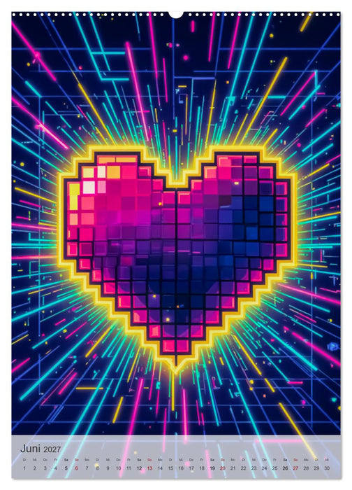 Back to the Eighties - Electric Neon Nights (CALVENDO Premium Wandkalender 2027)